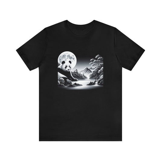 Panda's Moonlit Grace-  Tshirt