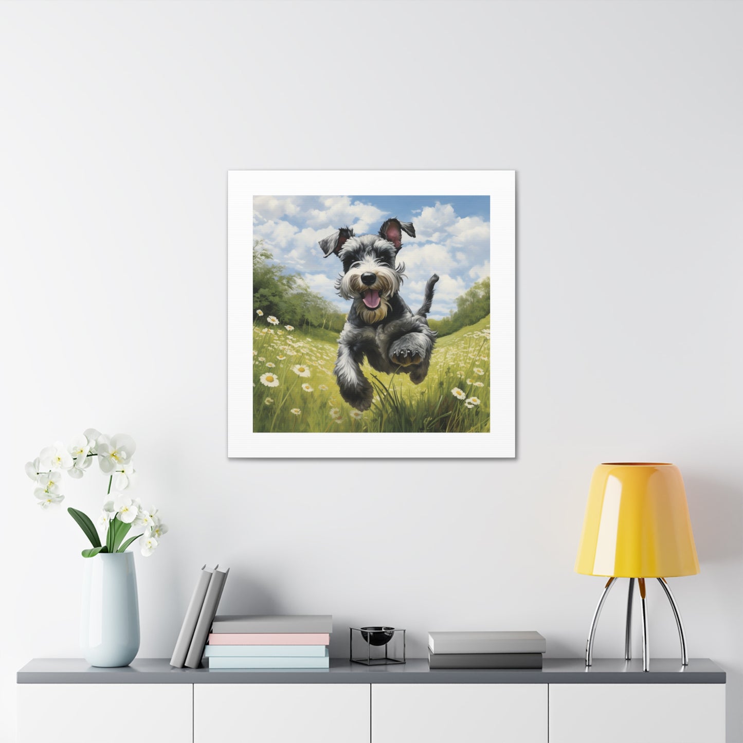 "Vibrant Schnauzer Pasture Print"