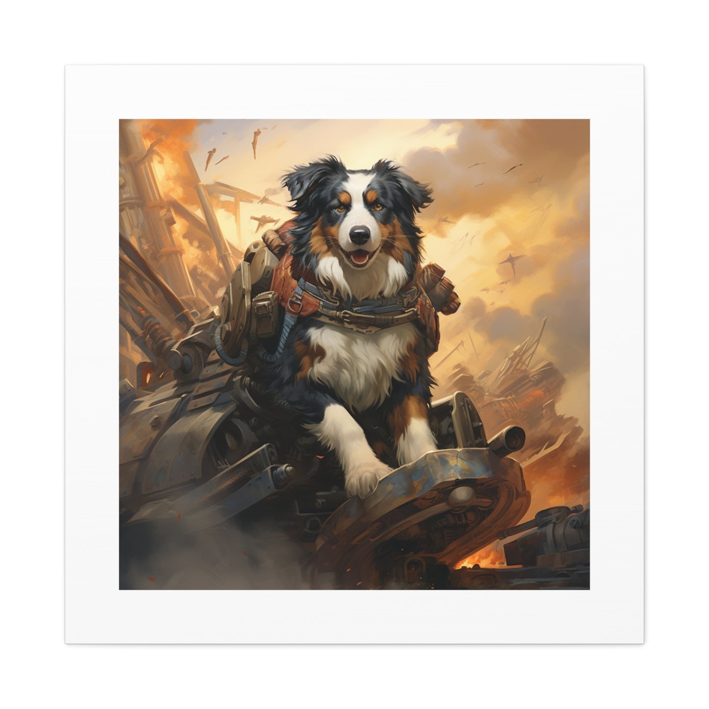 "Brave Armored Shepherd Print"