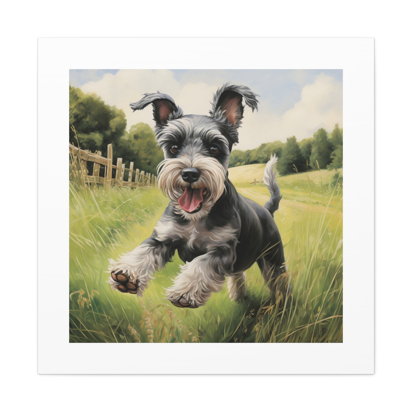 Joyful Miniature Schnauzer Print