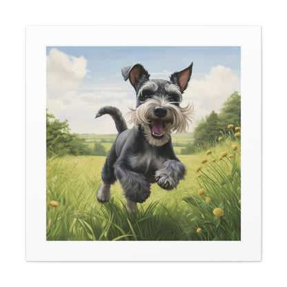 Joyful Schnauzer Print.