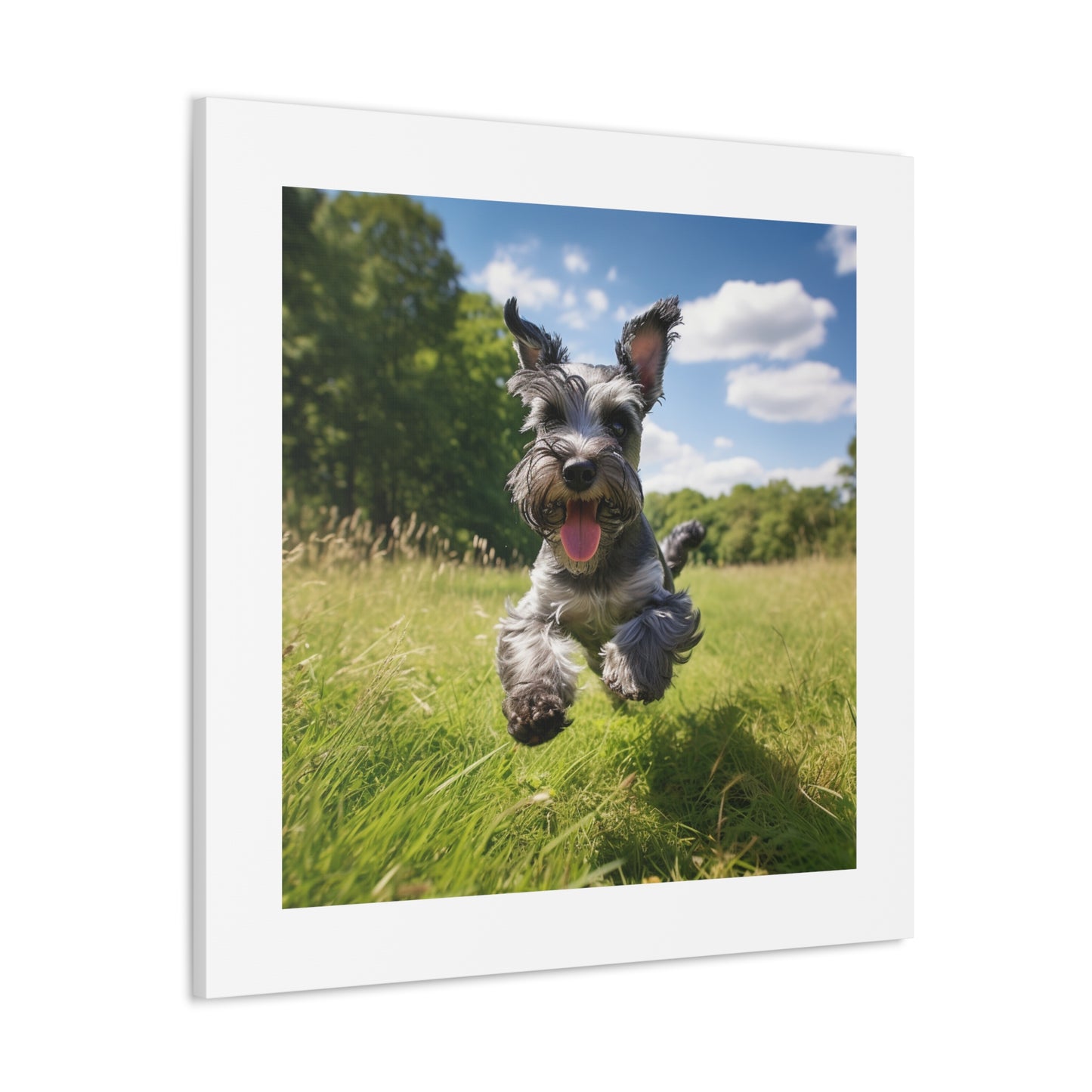 Joyful Schnauzer Pastoral Print