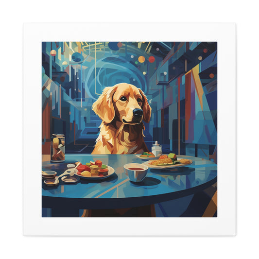 Cubist Canine Zoo Feast