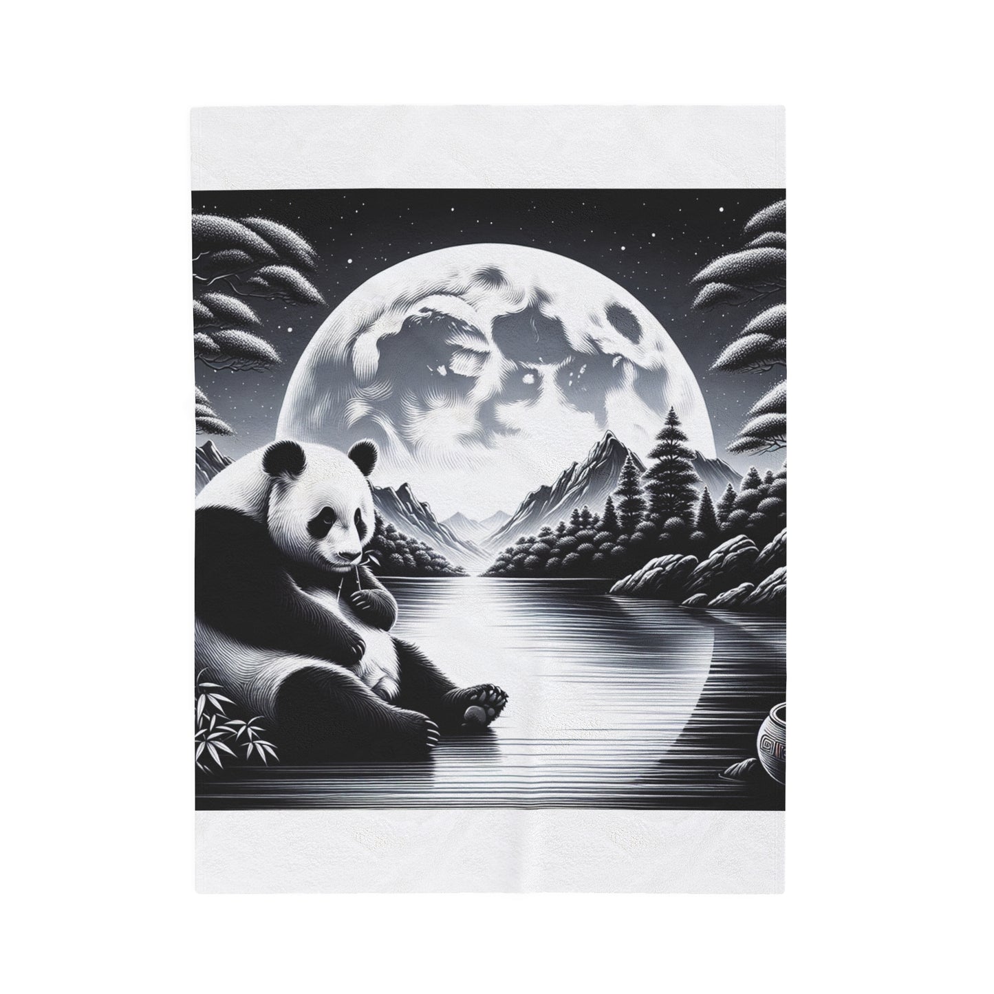 "Panda's Moon" -Blanket