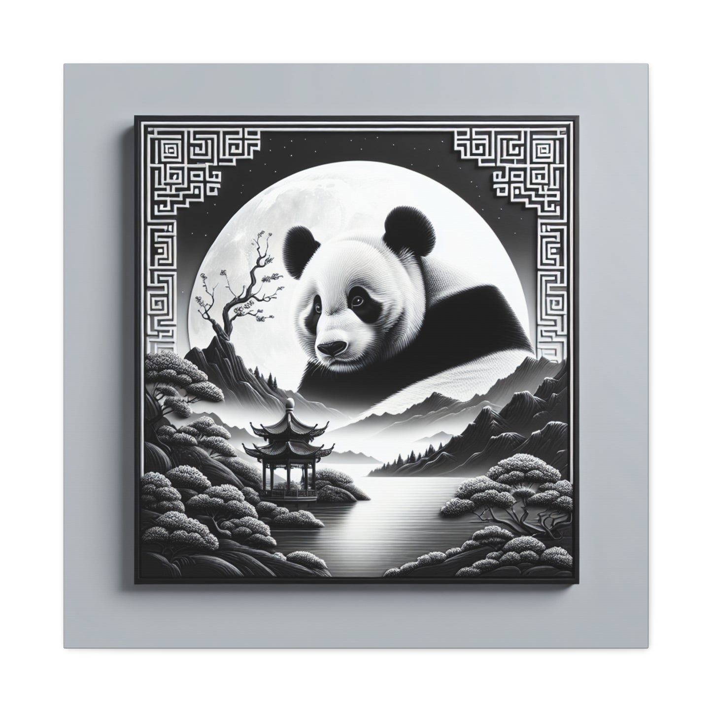 "Panda Moonlight"- Canvas