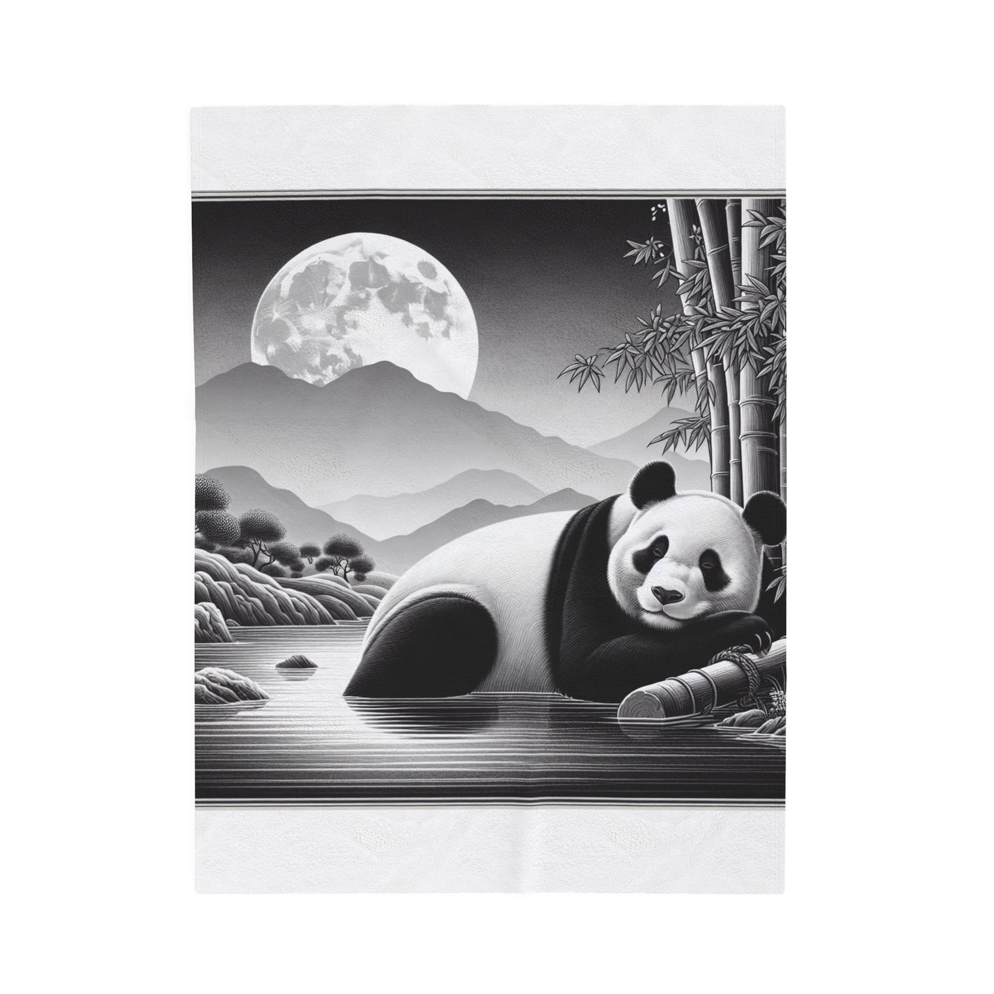 "Panda Moonlight" -Blanket