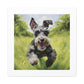 Merry Schnauzer Meadow Canvas