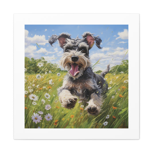 Vibrant Schnauzer Pasture Print