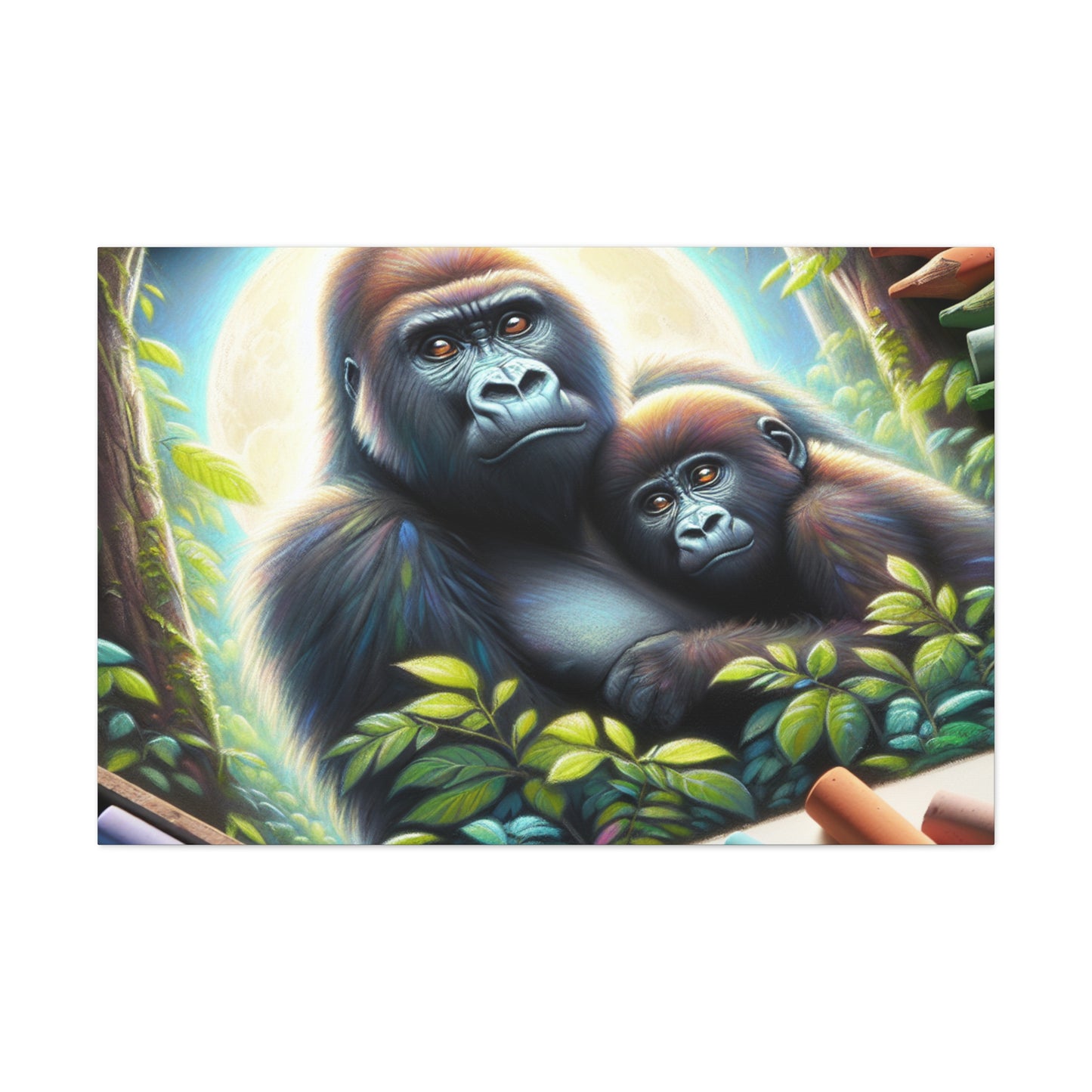 "Gorilla Glow: Pastel Panorama"