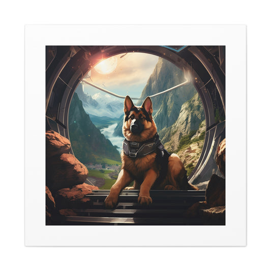 "Futuristic Shepherd Realism Print"