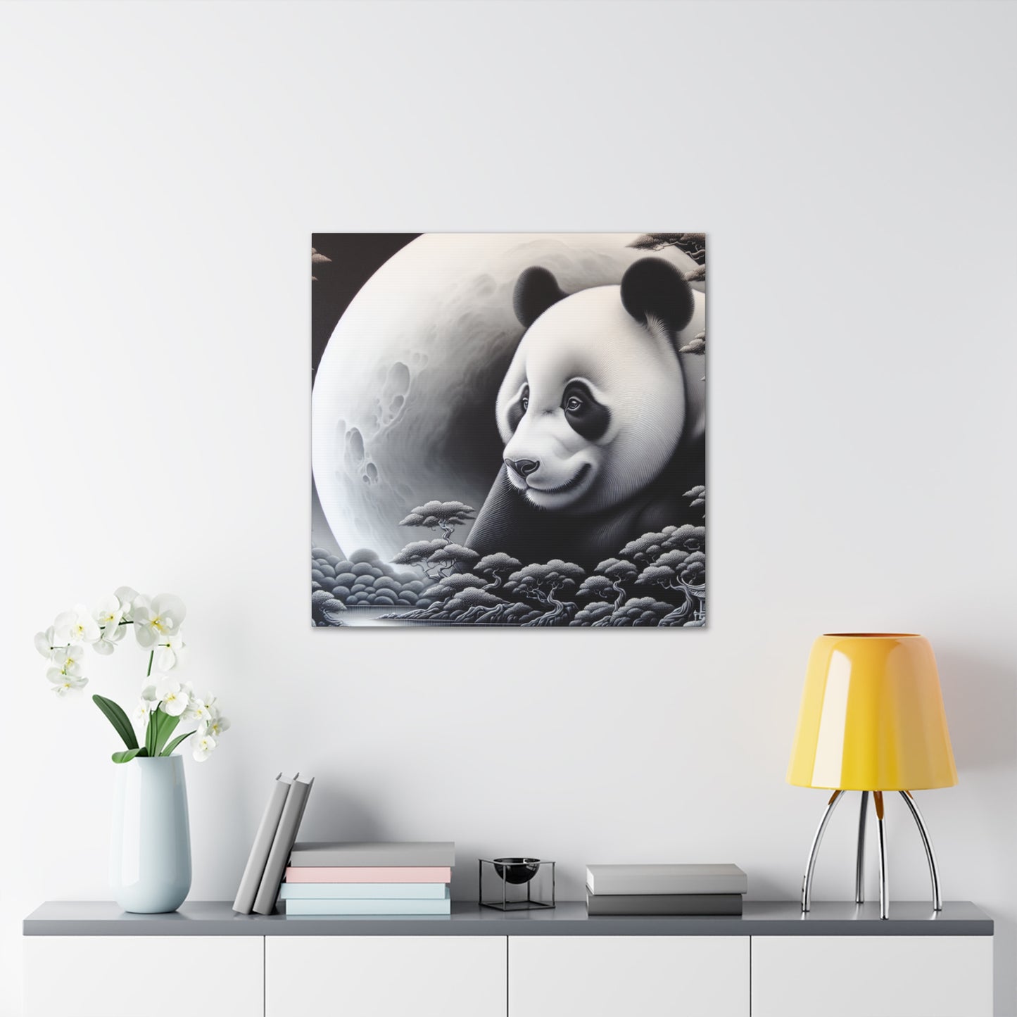 "Panda Moonlight"- Canvas