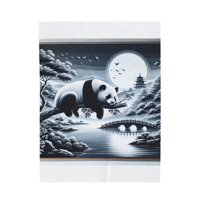 Panda's Moonlight Serenade -Blanket