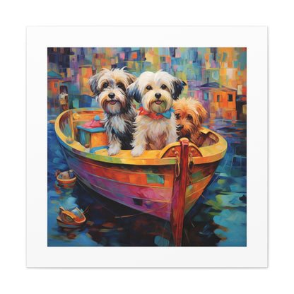 "Fauvist Dogs in a Boat"