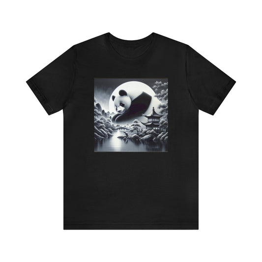 "Serene Moonlit Masterpiece: China's Panda"-  Tshirt