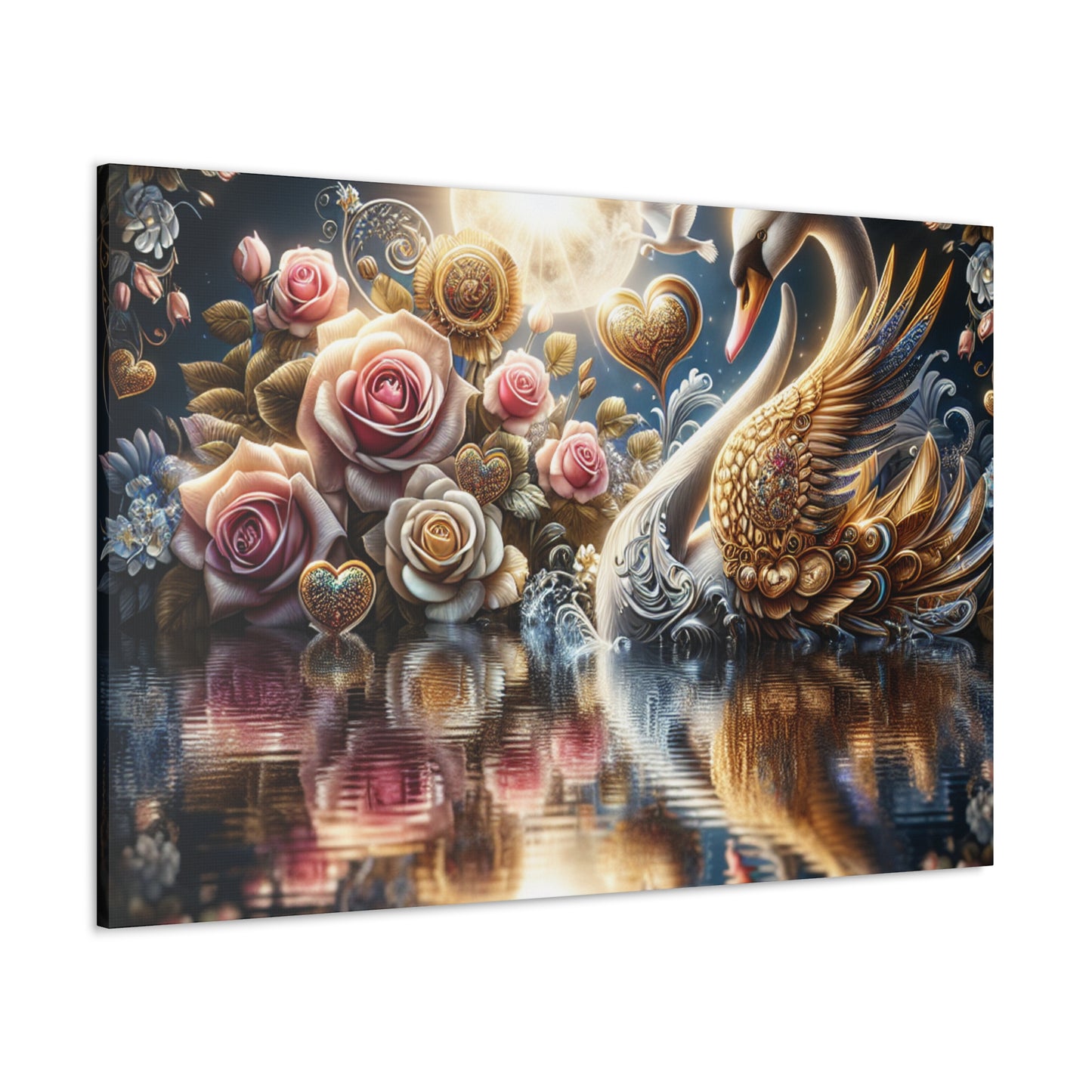 "Swan's Enchanted Valentine"- Canvas