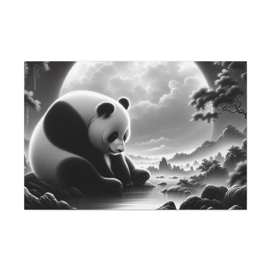 "Panda Moonlight"- Canvas