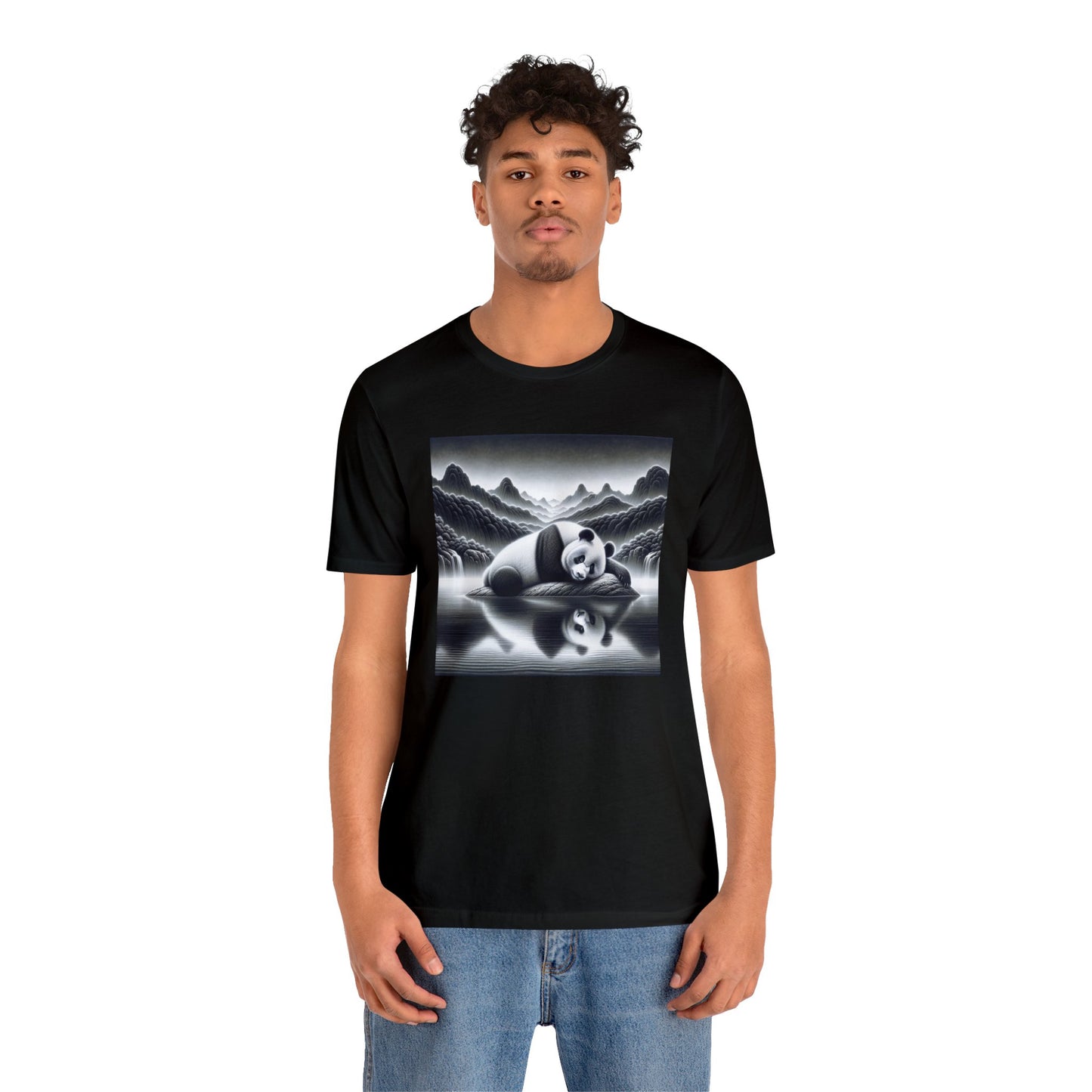 "Moonlit Panda's Majesty"-  Tshirt