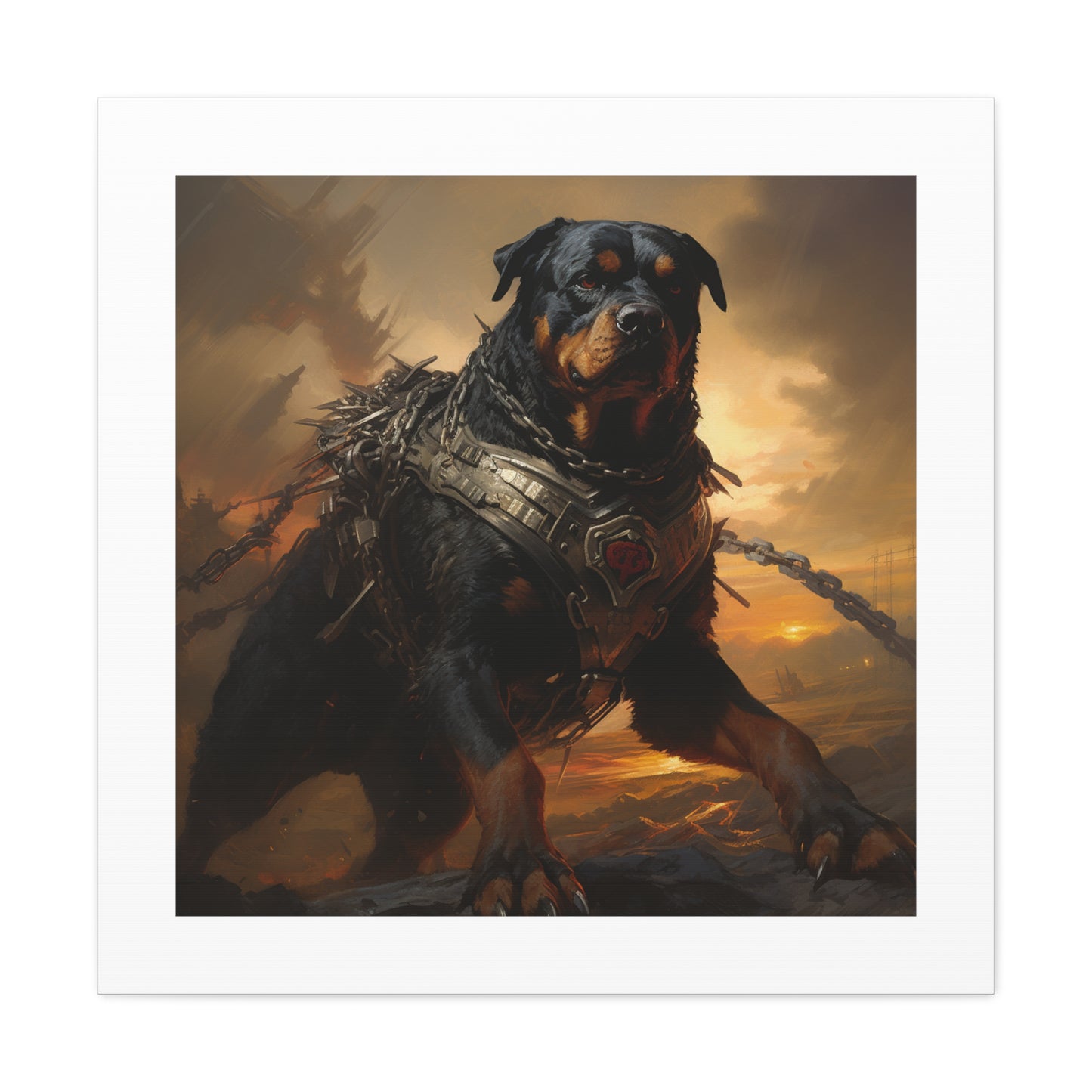 Fearsome War Dog Canvas