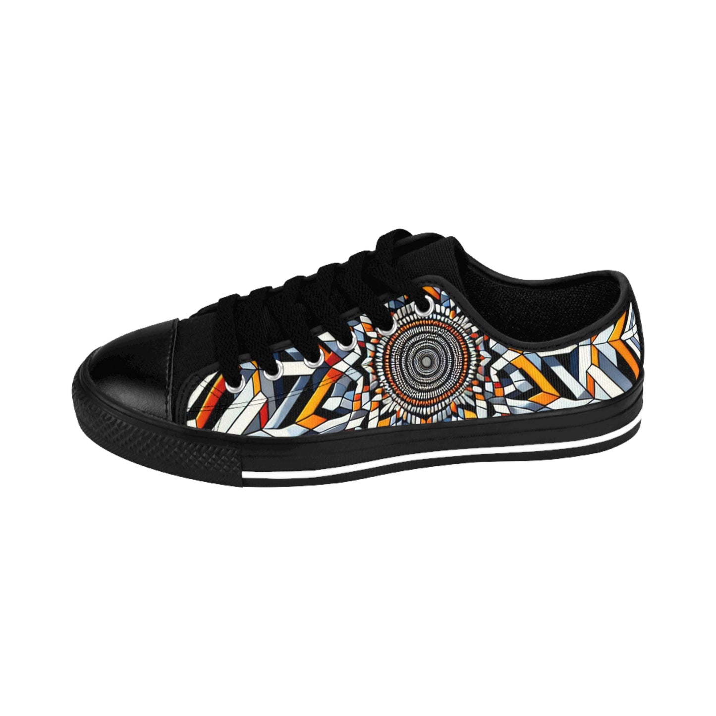 "HypnoSwirl Tapestry"- LowTop Shoes