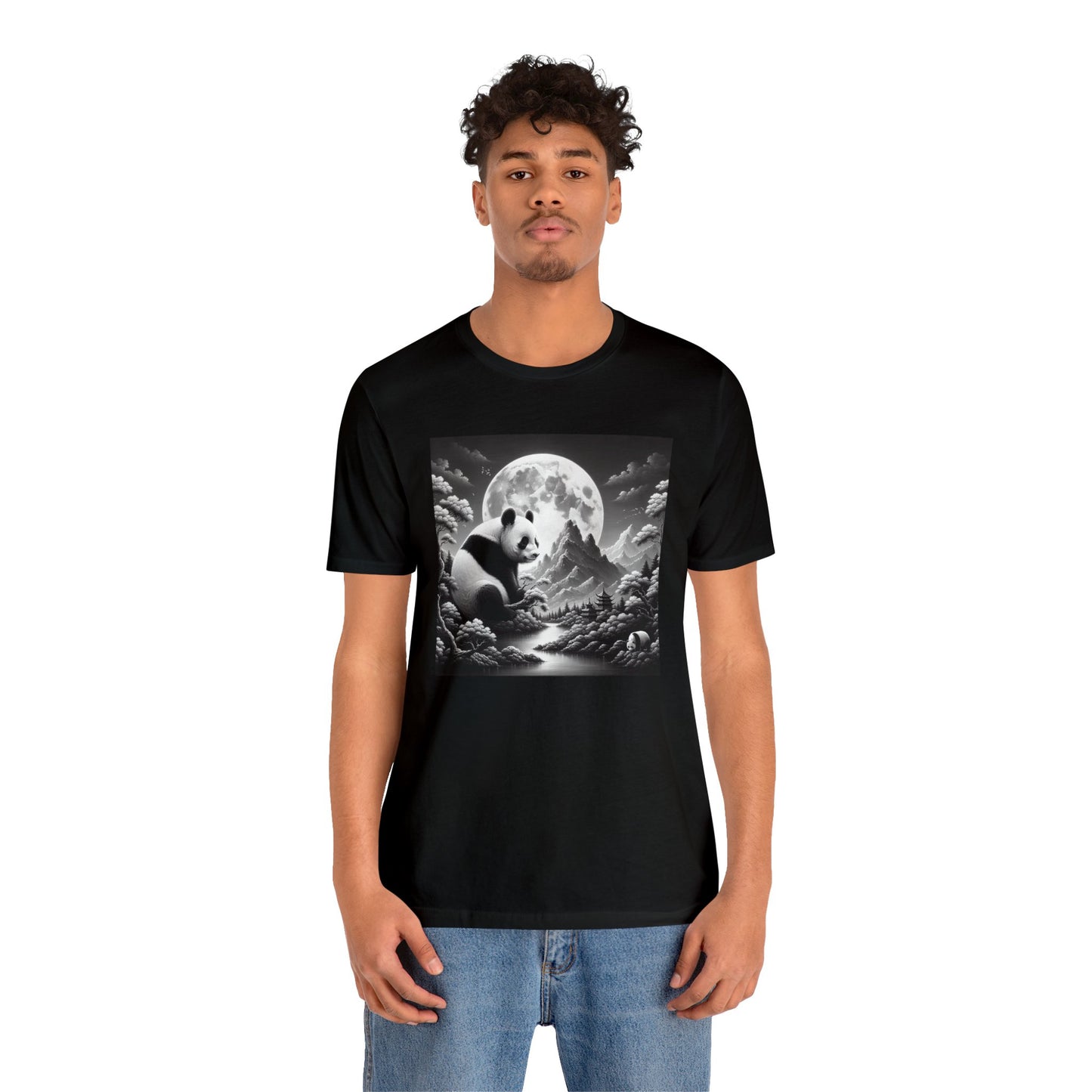 "Moonlit Panda Majesty"-  Tshirt