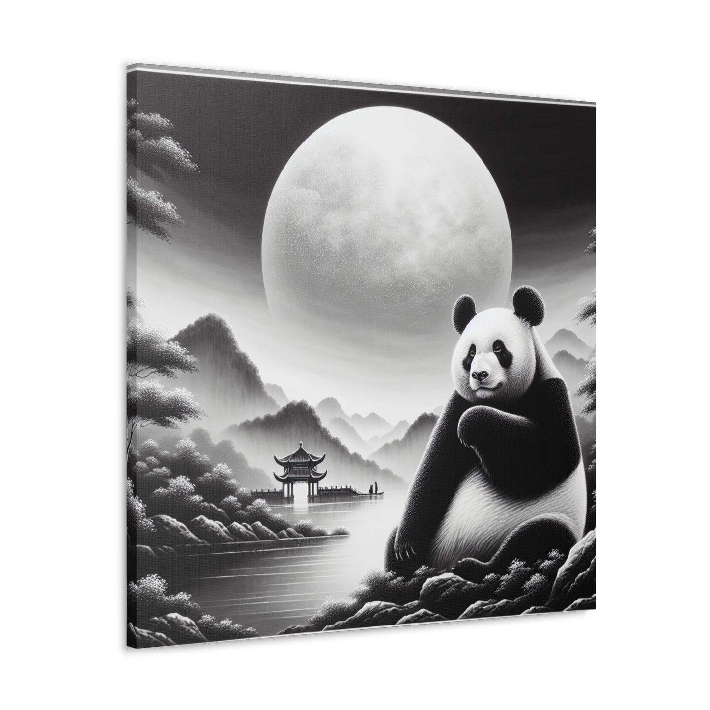 "Panda Moonlight"- Canvas