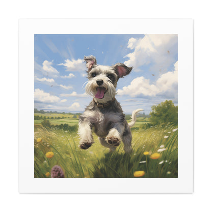 "Merry Miniature Schnauzer Print"