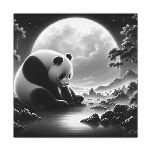 "Panda Moonlight"- Canvas