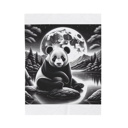 "Moonlit Panda Serenity" -Blanket