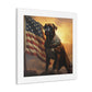 "Victory Flag Dog Canvas"