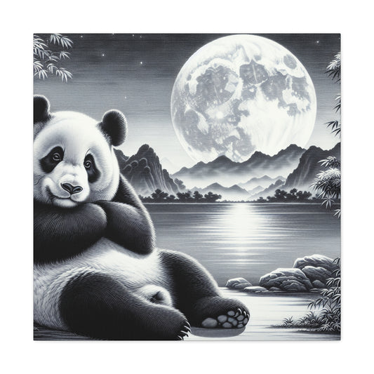 "Panda Moonlight"- Canvas