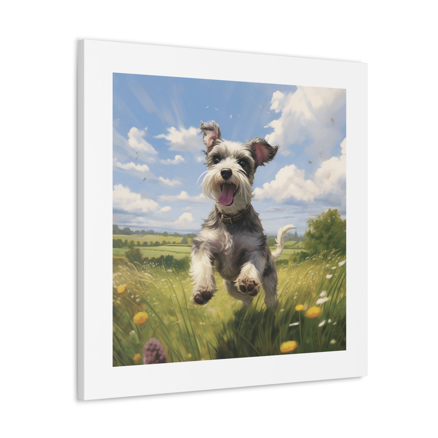 "Merry Miniature Schnauzer Print"