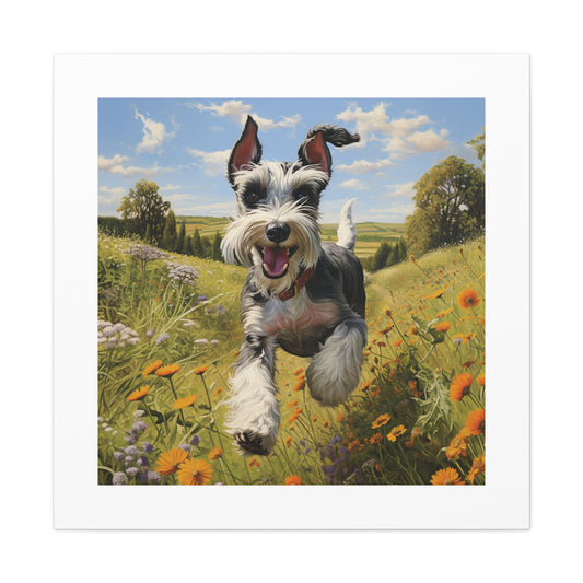 " Joyful Miniature Schnauzer Print"