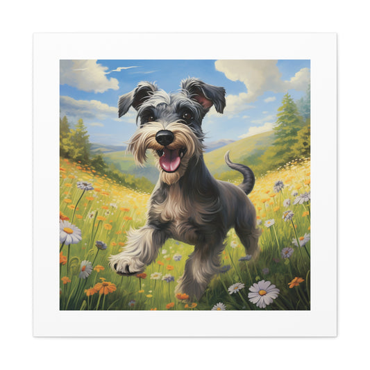 "Vivacious Mini Schnauzer Canvas"