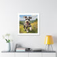 Vibrant Schnauzer Frolicking Canvas