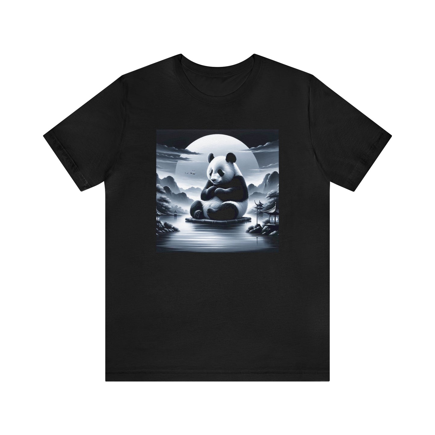 "Moonlit Panda Serenity"-  Tshirt