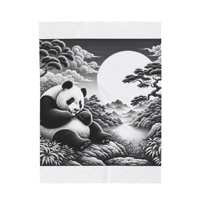 "Panda's Lunar Grace" -Blanket