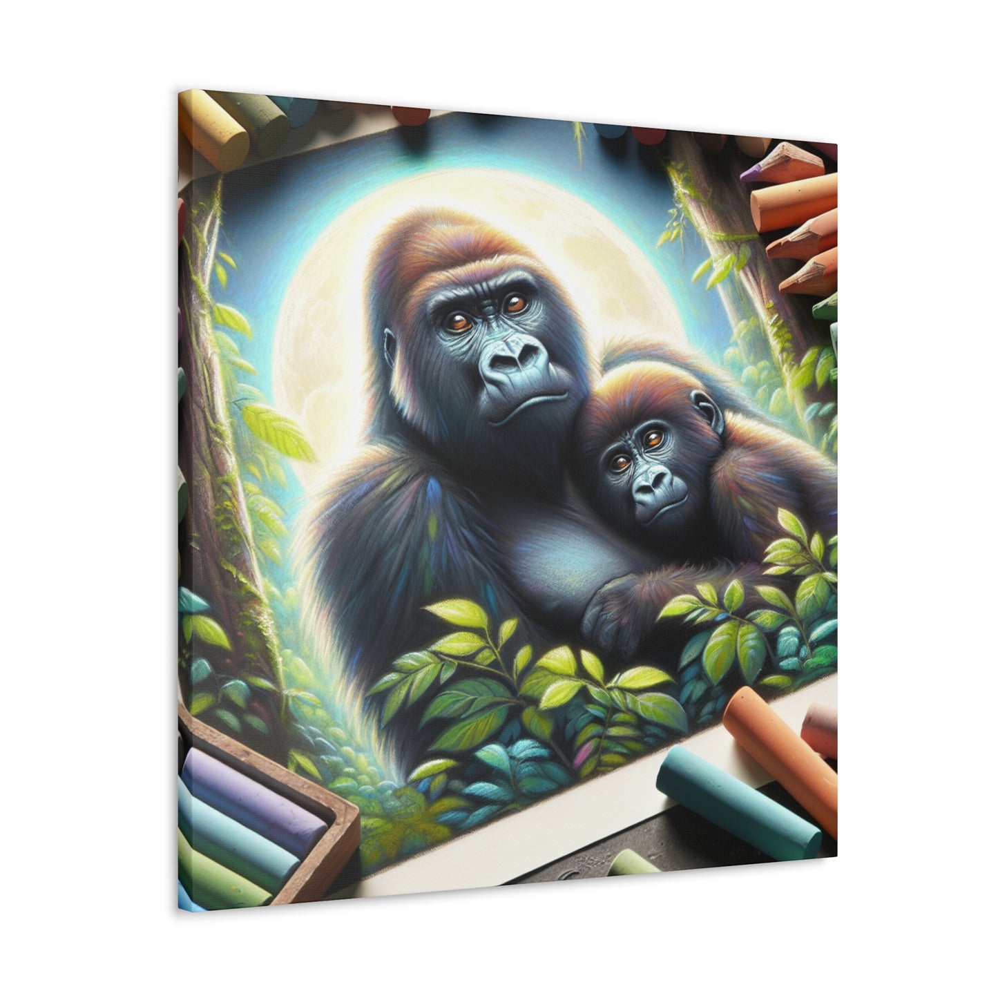 "Gorilla Glow: Pastel Panorama"