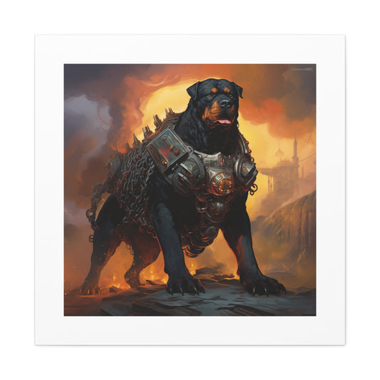 "Brave Canine Battle-Print"