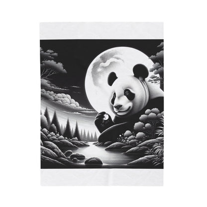 "Panda's Lunar Harmony" -Blanket