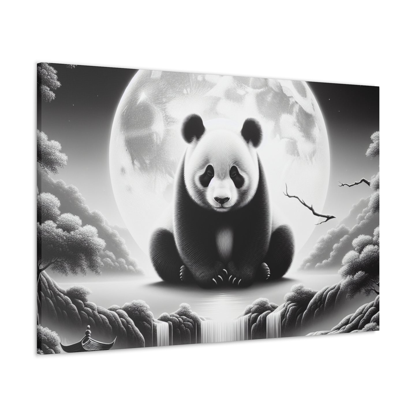 "Panda Moonlight"- Canvas