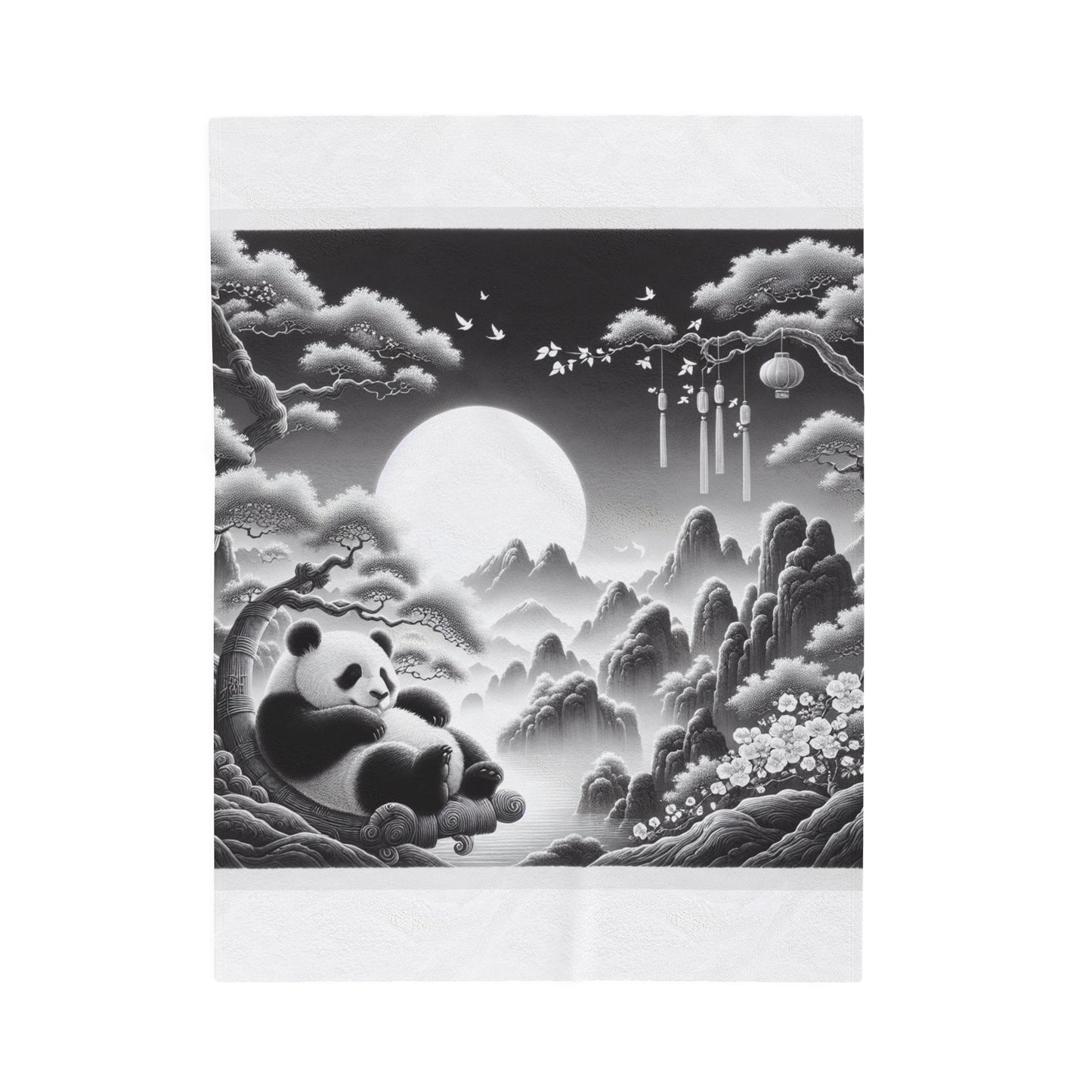 "Panda's Moon" -Blanket