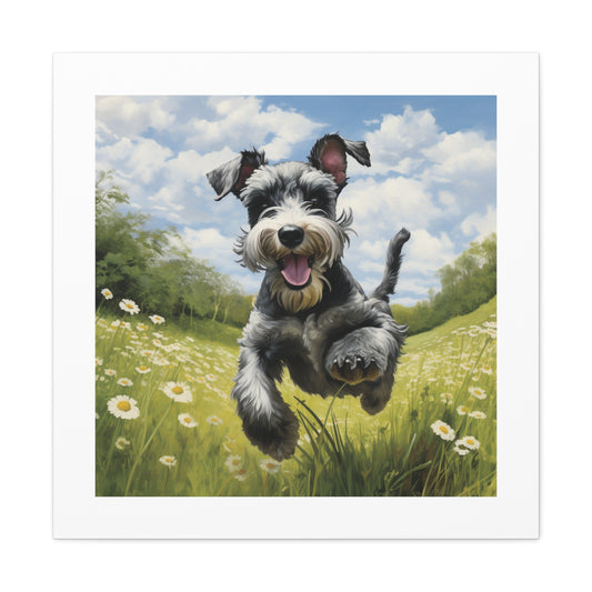 "Vibrant Schnauzer Pasture Print"