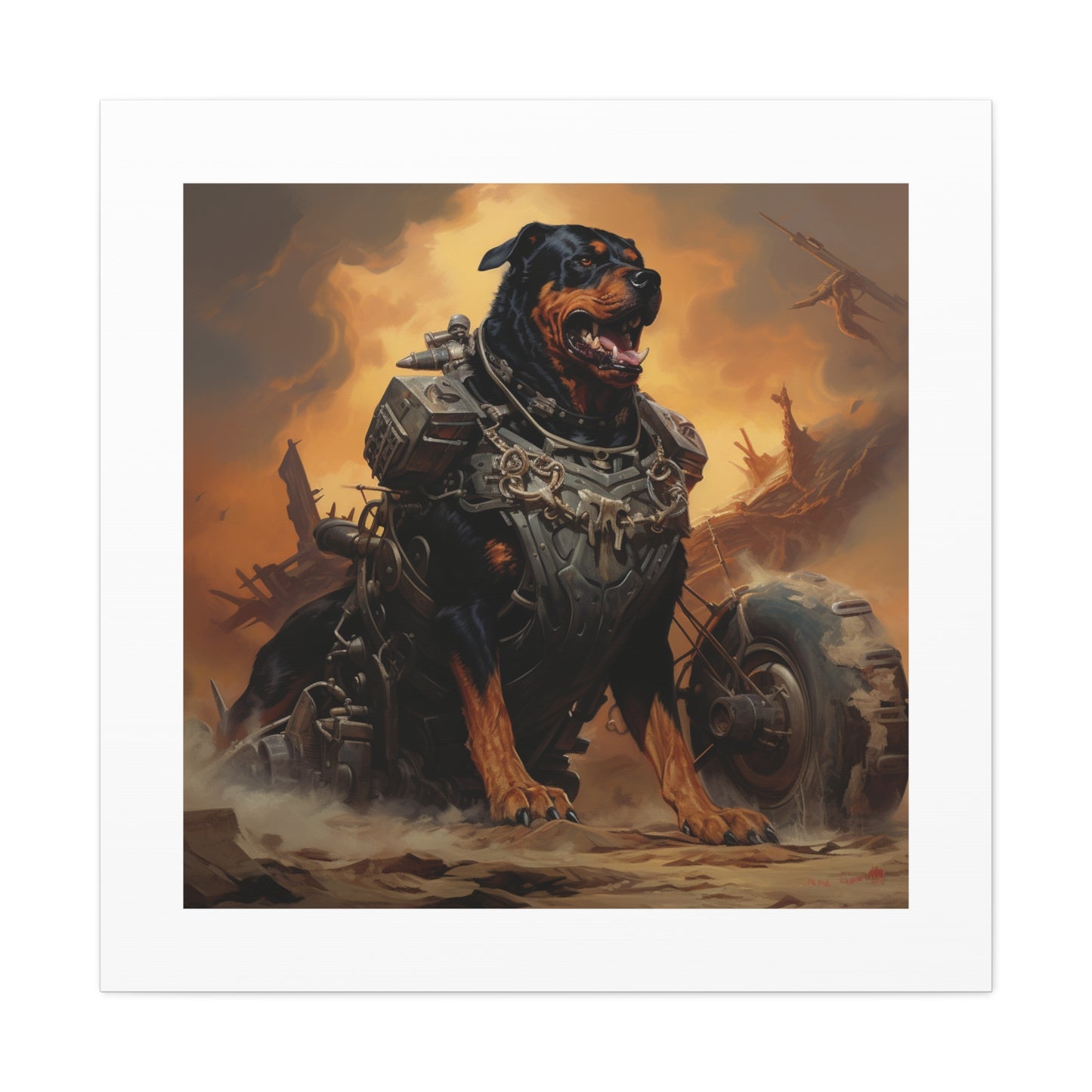 Armored Rottweiler Warfare Print