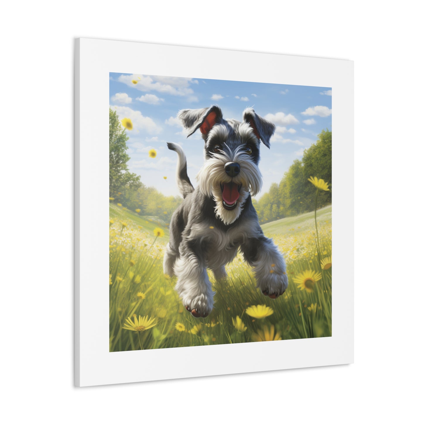 Joyful Schnauzer Pasture Canvas