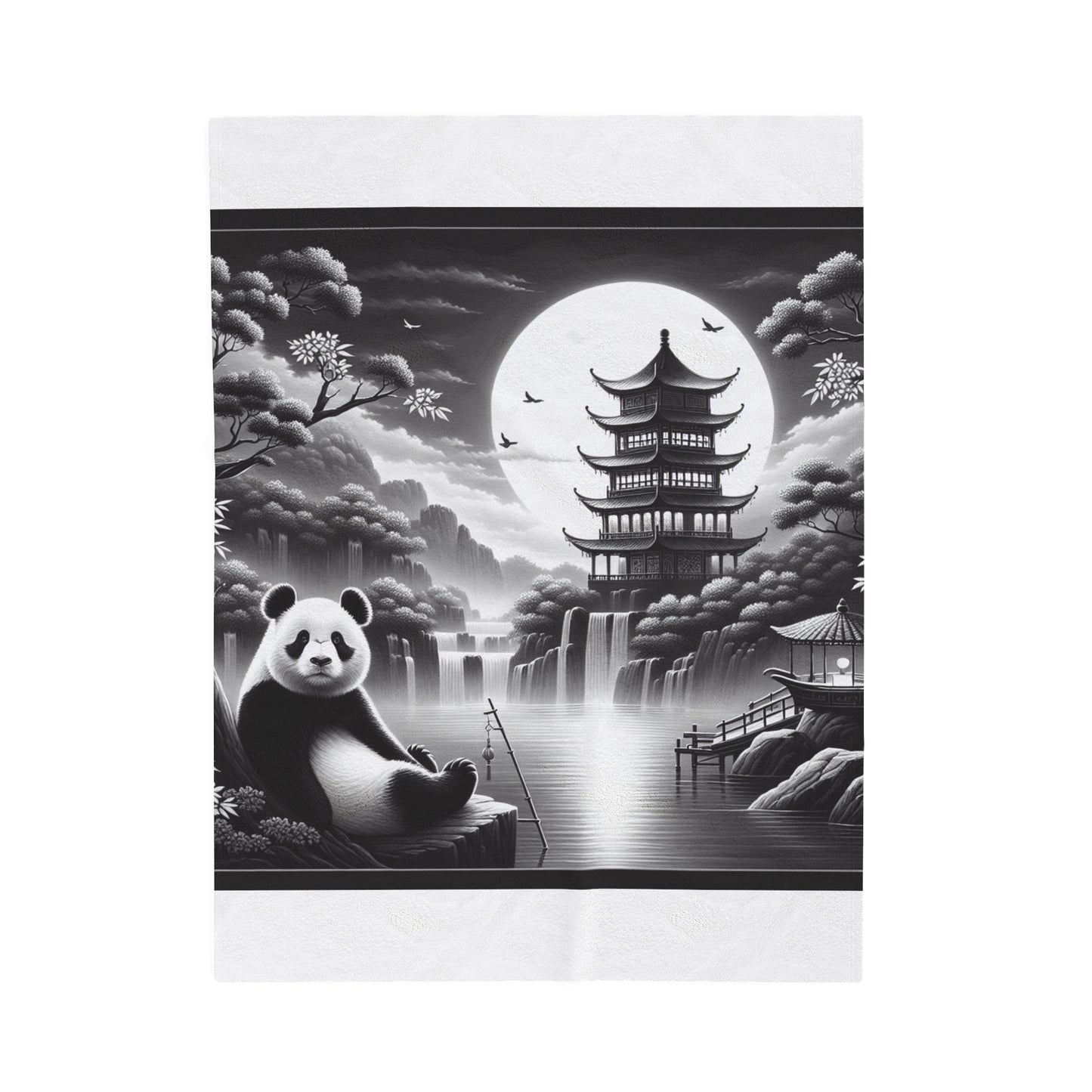 "Panda's Lunar Majesty" -Blanket