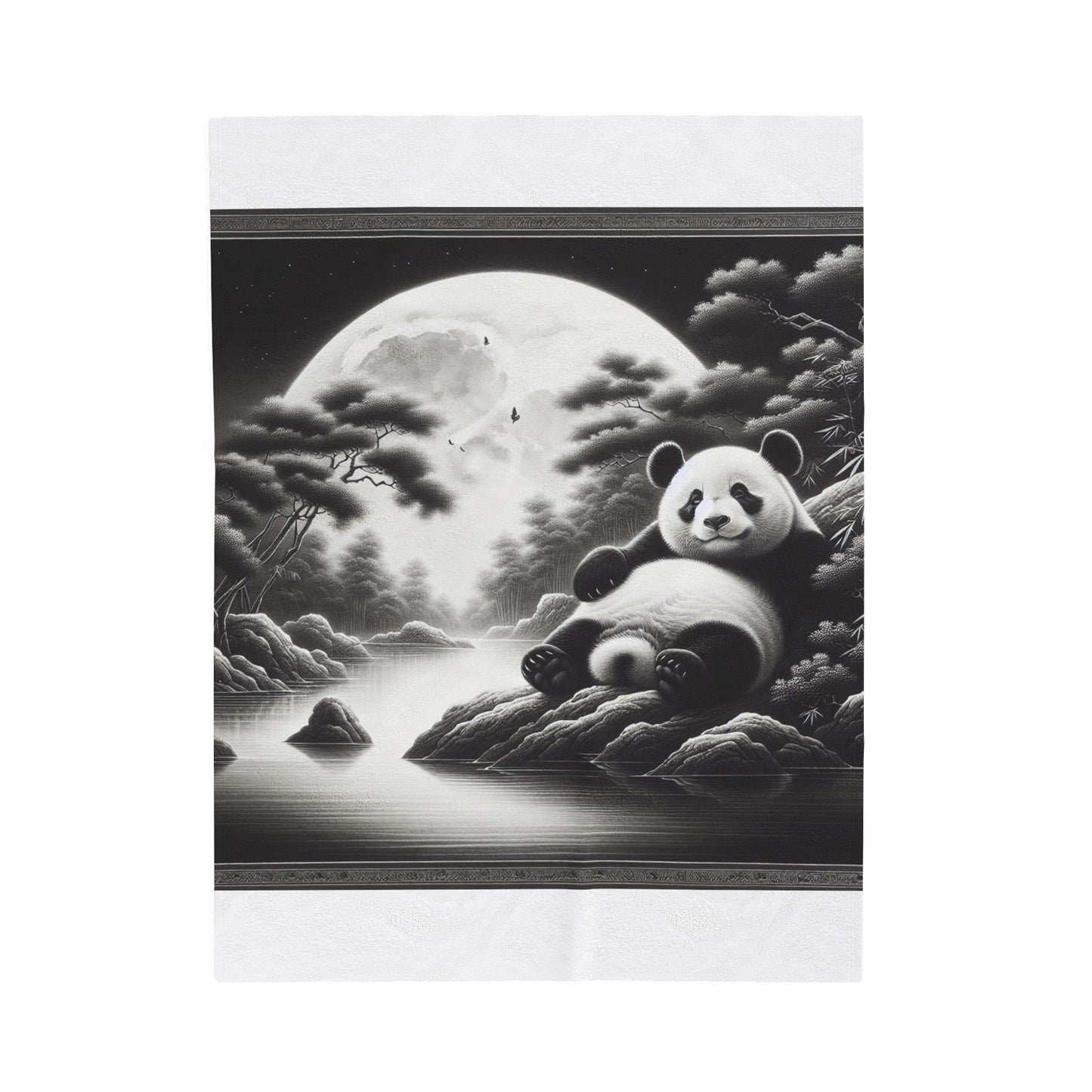 "Panda Moonlight" -Blanket