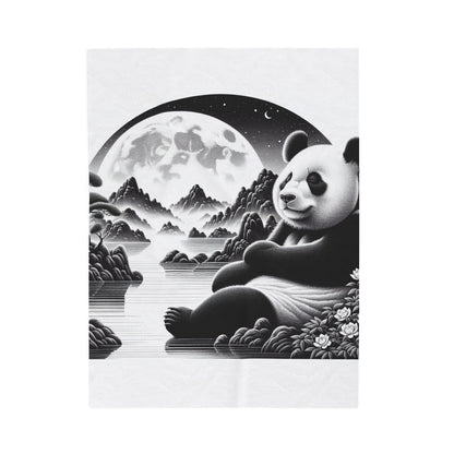 "Panda's Lunar Aura" -Blanket