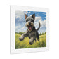 Cheerful Schnauzer Meadow Print