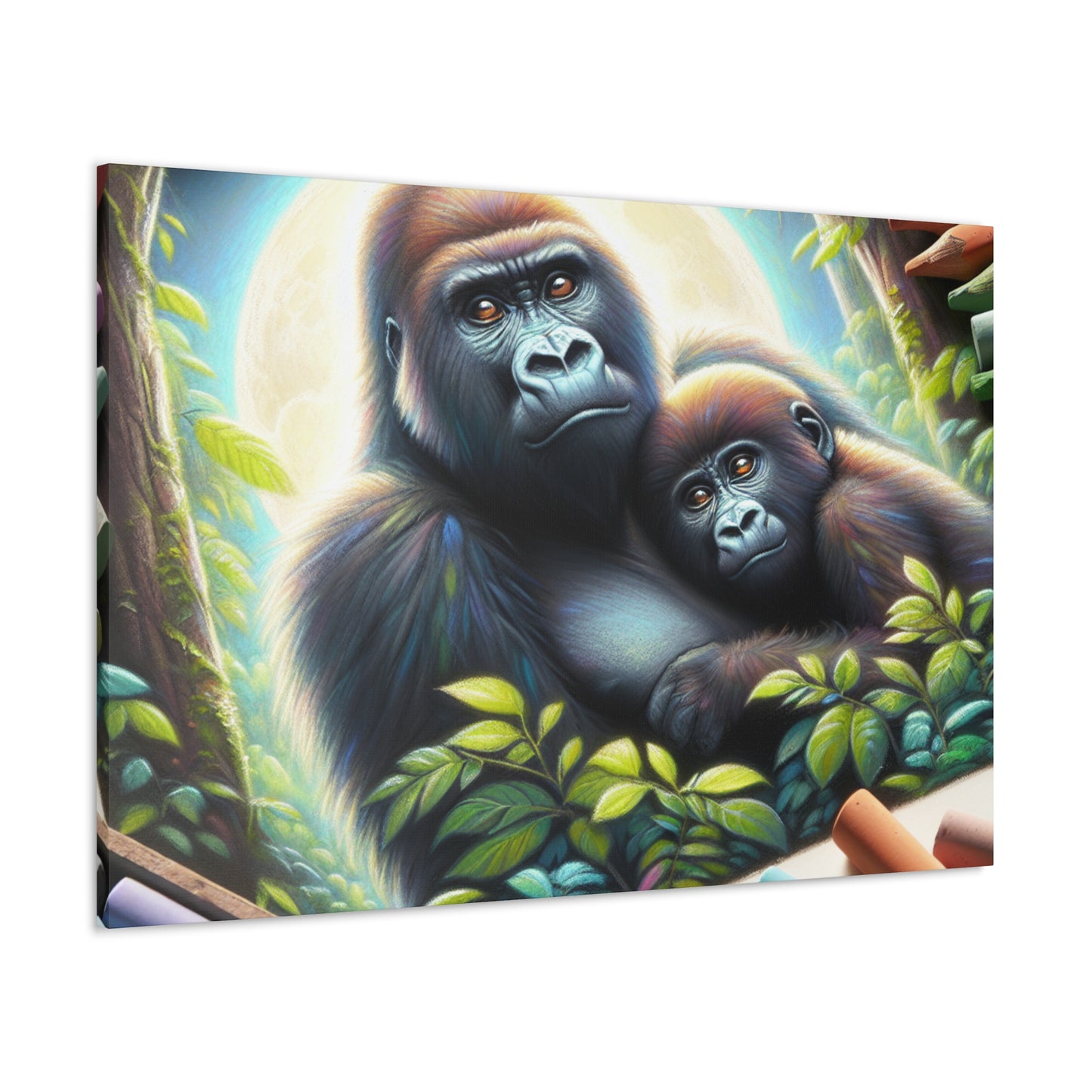 "Gorilla Glow: Pastel Panorama"