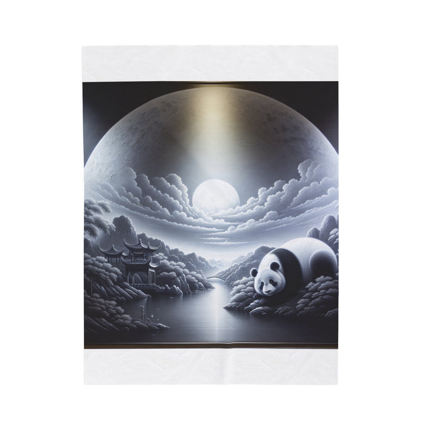 "Panda Moonlit Majesty" -Blanket